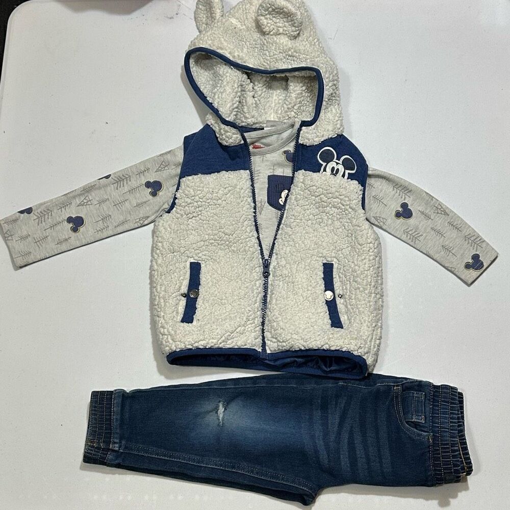 Disney Mickey Mouse 3 Piece Outfit with Vest | Size 4T